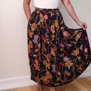Vintage Susan Bristol baroque pleated skirt